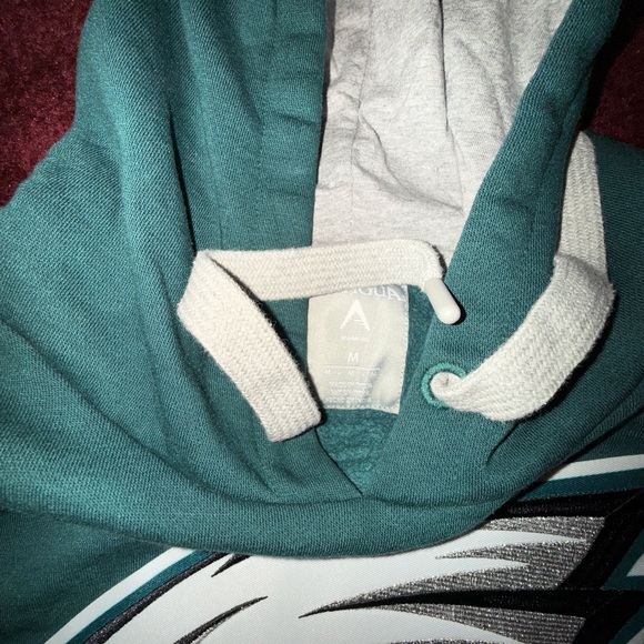 Women's Antigua Midnight Green Philadelphia Eagles Victory  Pullover Hoodie m - Picture 3 of 3